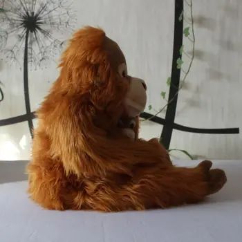 yeni peluş orangutanlar oyuncak yüksek kalite kahverengi orangutanlar bebek ile bir bebek hediye yaklaşık 28 cm 3