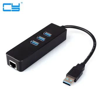 Yeni USB 3.0 RJ45 Lan Kartı Gigabit Ethernet Ağ adaptörü Kablosu İle 3 Port macbook için Hub hava Dizüstü