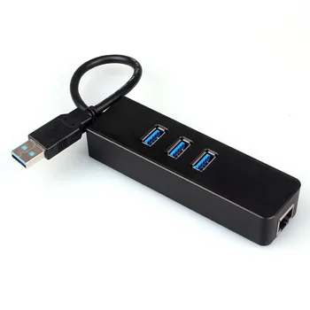 Yeni USB 3.0 RJ45 Lan Kartı Gigabit Ethernet Ağ adaptörü Kablosu İle 3 Port macbook için Hub hava Dizüstü 1