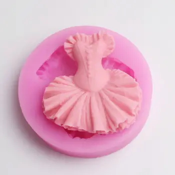 Yeni varış kız elbise şekli silikon kalıp fondan kek dekorasyon kalıp DIY şeker sabun polimer kil reçine el yapımı el sanatları aracı