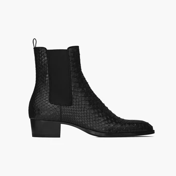 Yeni Yüksek Kalite Vintage Moda rahat ayakkabılar Gerçek İnek Deri Sivri Burun yarım çizmeler İtalyan Lüks İngiliz Chelsea Çizmeler
