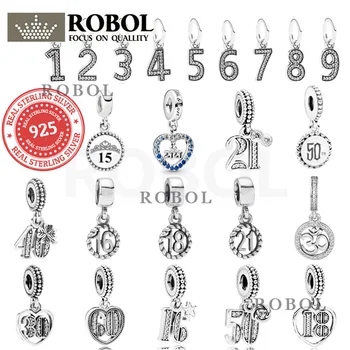 Yüksek Kaliteli Orijinal 925 Ayar Gümüş Kutlama Dangle Charm Orijinal Logo ile Fit diy bilezik Ücretsiz Kargo 0