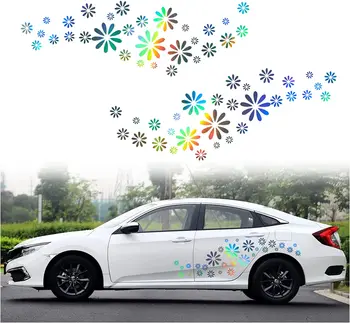 Çiçek Grafik Araba Çıkartmaları Araba Oto Vücut Sticker DIY Mini Çiçek Kendinden Yapışkanlı Araba Yan vinil yapışkan Hood Çıkartması