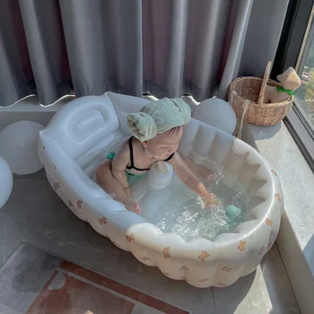 Çocuk şişme bebek şişme küvet banyoları kapalı yüzme havuzu çocuk ev yıkama küvet