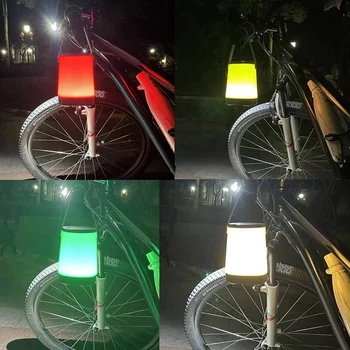 Çok Fonksiyonlu Renkli Gece Lambası müzik hoparlörü / Radyo Modu Açık Kamp Lambası Bluetooth Uyumlu 3