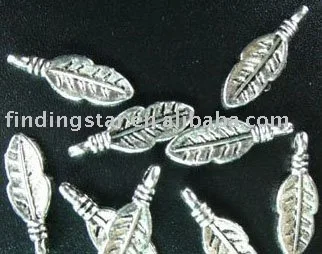 ÜCRETSİZ KARGO 450 adet Tibet gümüş küçük yaprak takılar 17mm A189