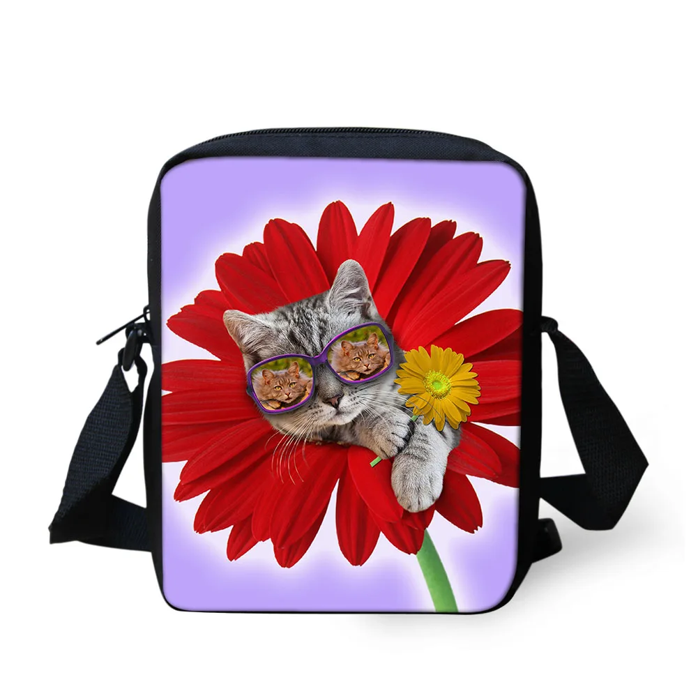 Çiçek Hayvan Tasarım Kadın Mini Çapraz vücut Çanta Rahat postacı çantası Kapasiteli Omuz Cep Bel Paketleri