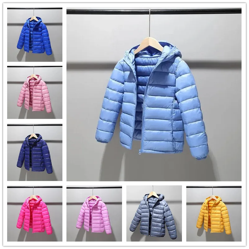 Çocuk 2-14 Yaşında Aşağı İnce pamuklu ceket Giysileri Erkek Kız Pamuk dolgulu giysiler Çocuklar Polar Kapşonlu Palto Kalın Ceket