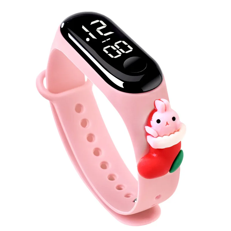 Çocuk İzle Dijital Çocuk İzle LED Öğrenciler Saatler Spor dijital saat Çocuklar için Saat Silikon Kayış Santa noel hediyesi