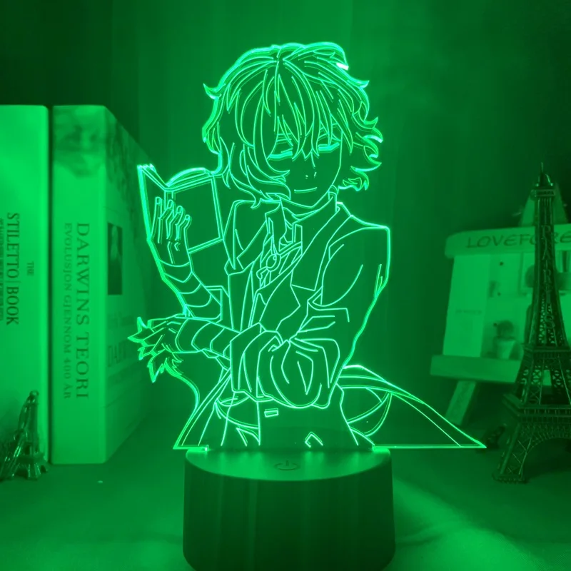 Çocuklar Gece Lambası Hediye Led Dokunmatik Sensör Renkli Oda Dekor için Arkadaş doğum günü hediyesi Gadget Nakahara Chuya Gece Lambası Anime